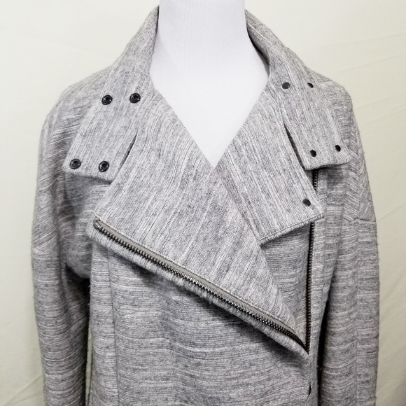 J Brand Pallenberg moto jacket gray wool blend Small - Picture 6 of 8